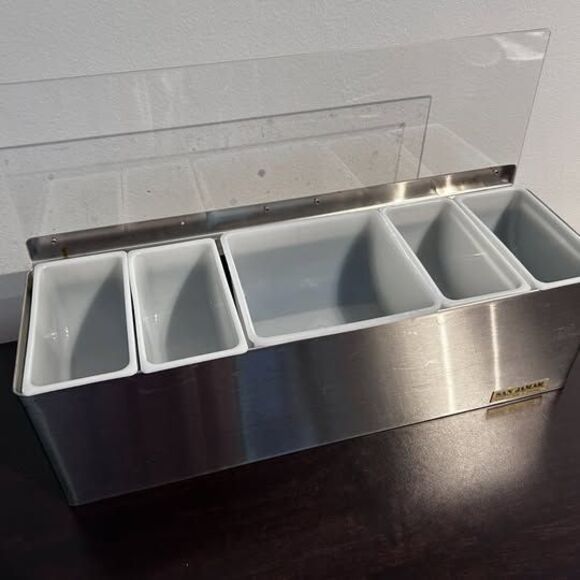 San Jamar Other - San Jamar B6186L EZ-Chill 6-Compartment Stainless Steel Condiment Bar